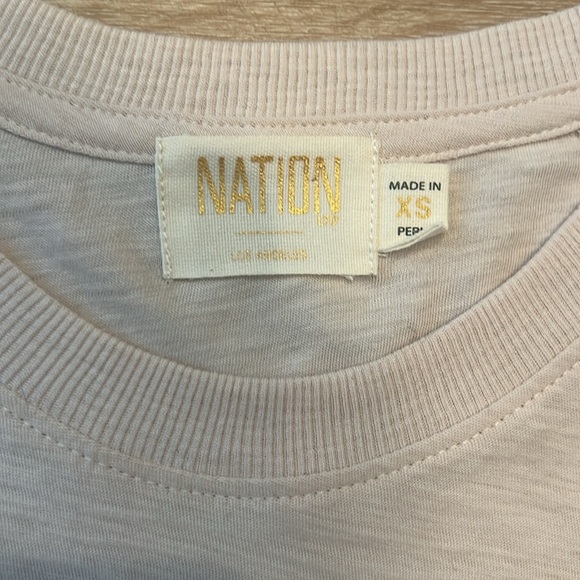 Nation LTD Bia Gathered Sleeve Tee in Frothy Size X-Small - Picture 3 of 6